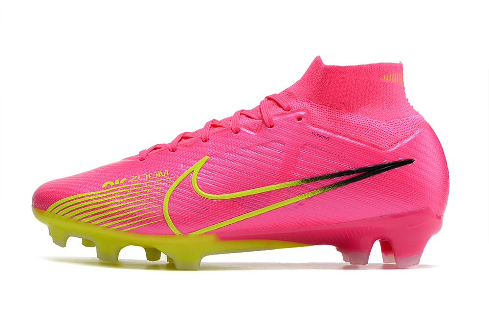 Nike Mercurial Superfly 9 Elite Pink and Green Yellow Football Boot