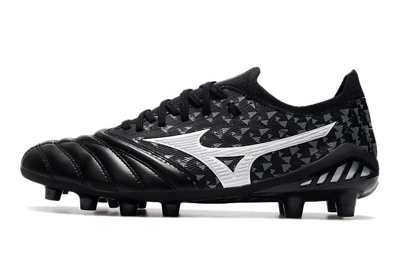 Botes de futbol en blanc i negre Campo Mizuno Morelia Neo 3 FG