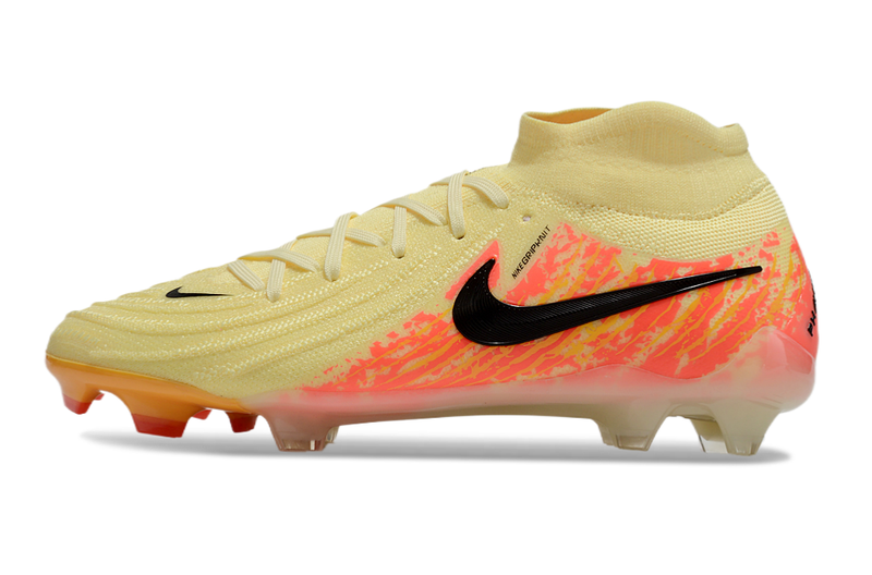 Chuteira Campo Nike Phantom Luna 2 Elite FG Amarelo e Laranja