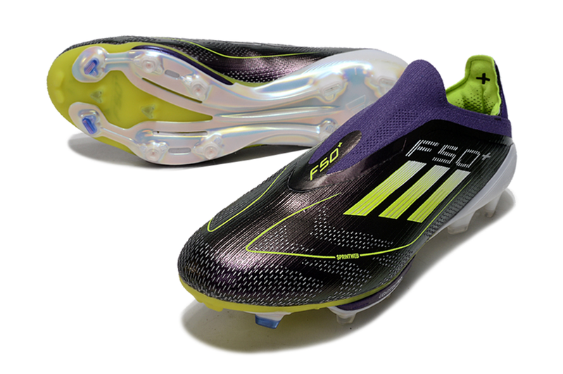 Chuteira Campo Adidas F50+ LL FG Roxa e Verde "Fast Reborn Pack"