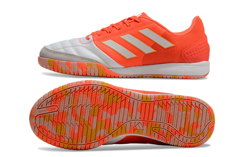 Chuteira Futsal Adidas Competition Top IC Laranja e Branco