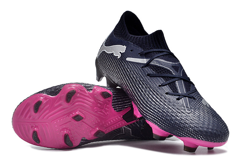 Puma Future 7 FG Black and Pink Football Boots