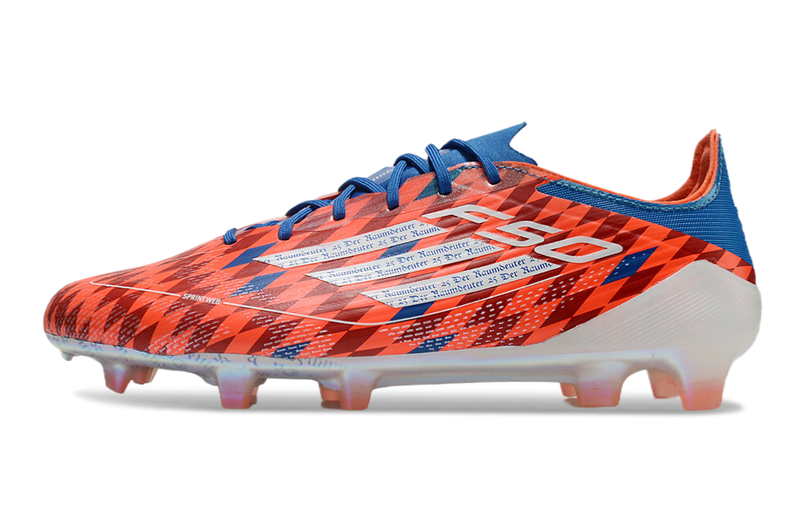 Chuteira Campo Adidas F50 FG Vermelha e Azul