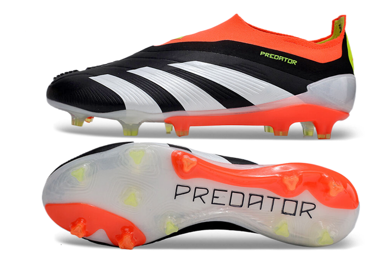 Chuteira Campo Adidas Predator LL Elite FG Preta, Laranja e Branco "Solar Energy"