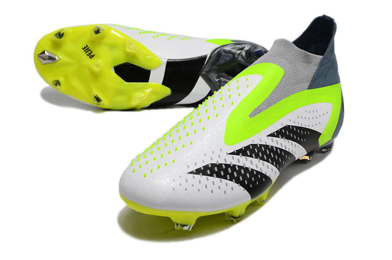 A nova Chuteira da Adidas de Campo Predator Accuracy+ FG Verde e Branca "Crazyrush Pack" na Farda de Boleiro Garanta a qualidade de Jogadores Profissionais