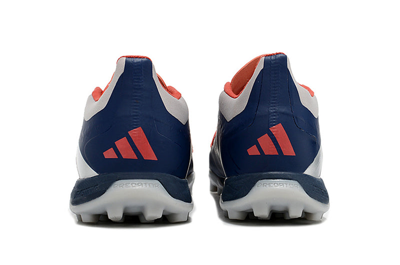 Chuteira Infantil Society Adidas Predator Elite TF Prata e Azul "Roteiro Pack"