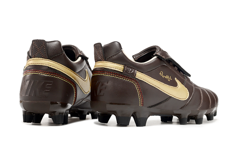 Nike Retro Tiempo Legend R10 Elite Football Boots Brown and Gold 