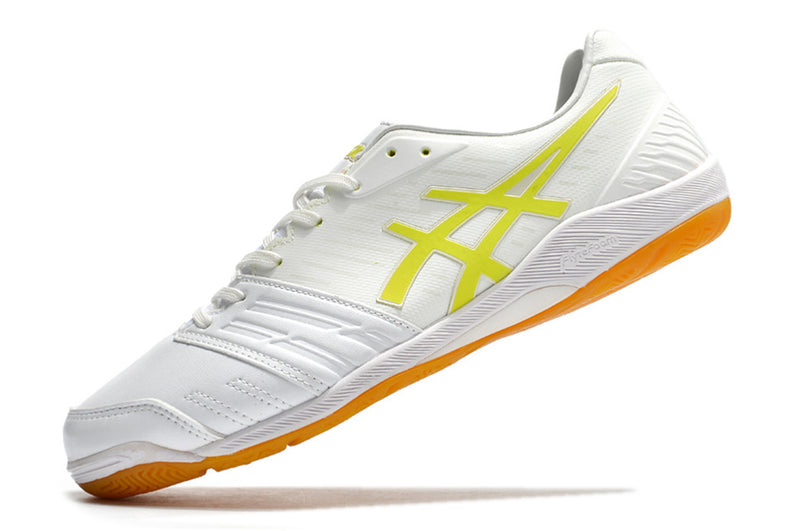 Chuteira Futsal Asics Japan Destaque II IC Branca e Verde