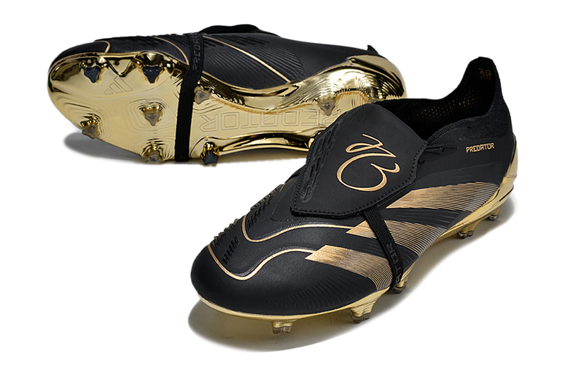 Chuteira Campo Adidas Predator FT 30 Elite FG Preto e Dourado "BelliGold Pack"