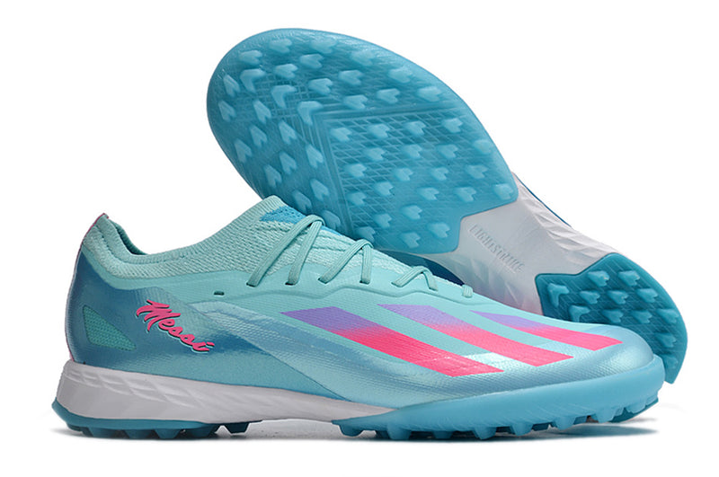 Adidas X CrazyFast.1 TF Blue and Pink "Miami Vice" Society Football Boots