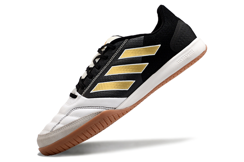 Chuteira Futsal Adidas Competition Top IC Branca, Preta e Dourado