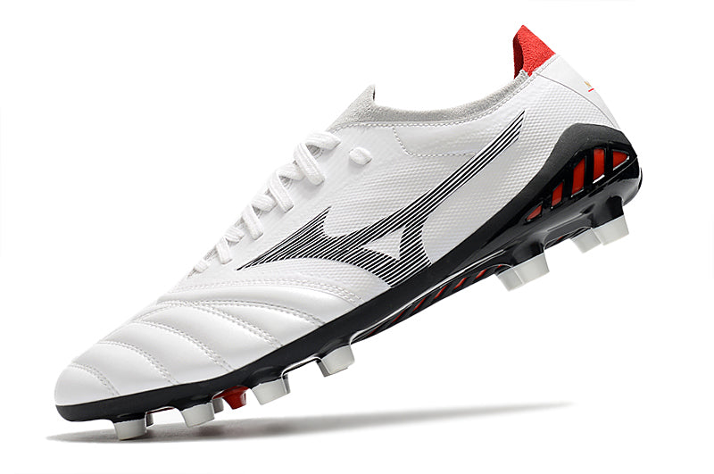 Botes de futbol Campo Mizuno Morelia Neo 3 FG en blanc, plata i negre