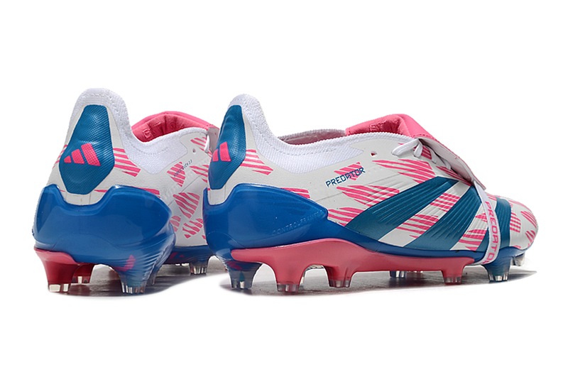 Chuteira Campo Adidas Predator FT 30 Elite FG Branca, Rosa e Azul "Reemergence Pack"