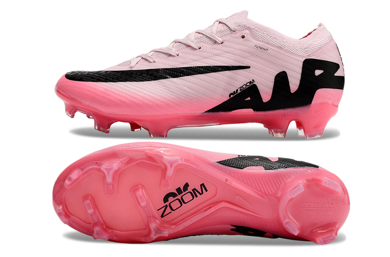 Chuteira Campo Nike Air Zoom Mercurial Vapor 15 Elite FG Rosa e Preto "Mad Brilliance Pack"