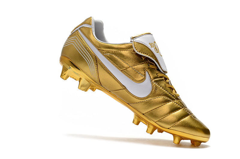 Botes de futbol Nike Retro Tiempo Legend 7 Elite FG Daurat i Blanc R10 