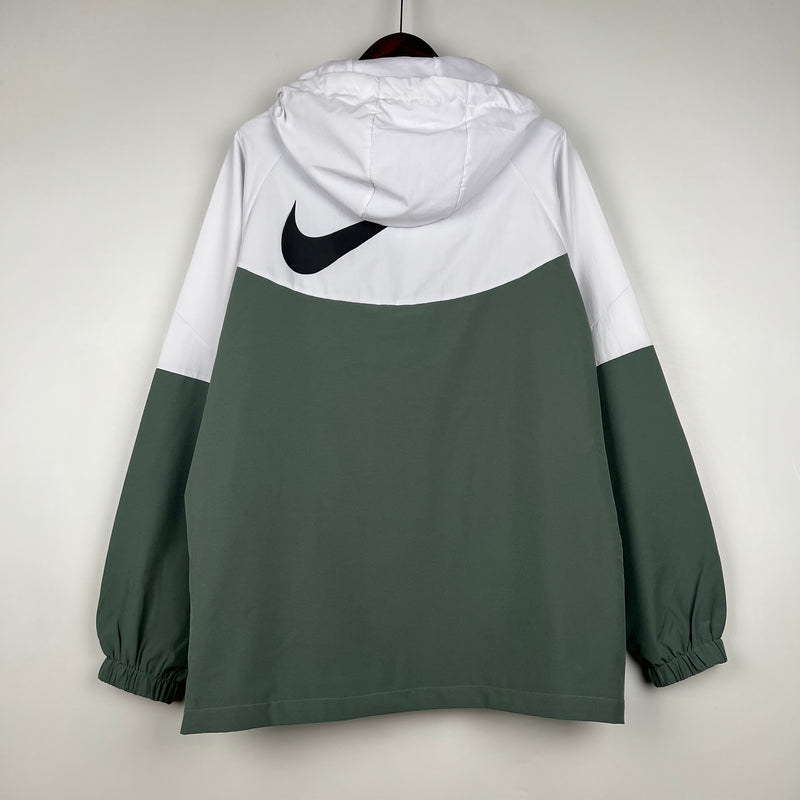 Nike Sportswear White and Green Windbreaker