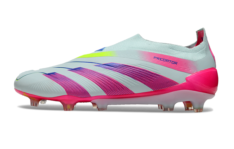 Chuteira Campo Adidas Predator LL Elite FG Branca e Rosa "Stellar Icon Pack"