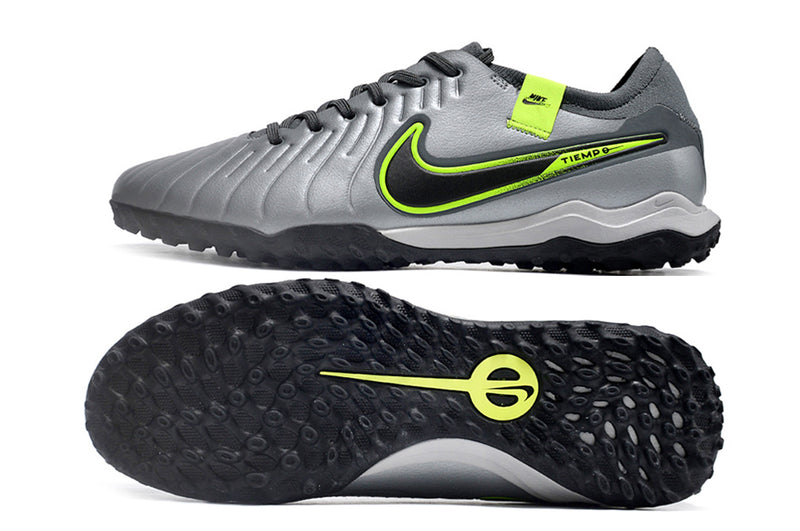 Bota de futbol Nike Tiempo Legend 10 Pro TF Gris, Negre i Verd