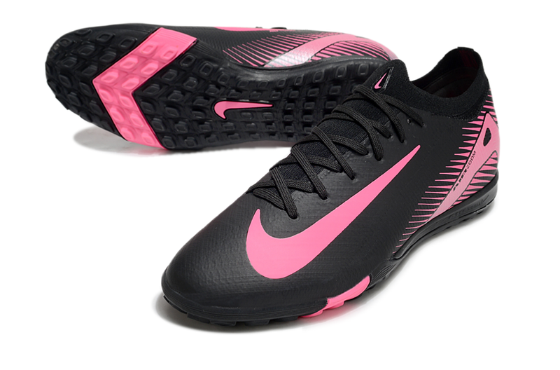 Chuteira Society Nike Air Zoom Mercurial Vapor 16 Elite TF Preta e Rosa