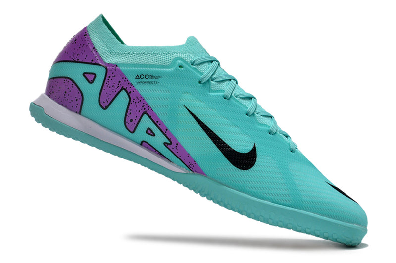 Chuteira Futsal Nike Air Zoom Mercurial Vapor 15 Elite IC Azul e Roxo "Peak Ready Pack"