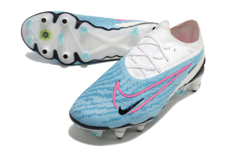 Bota de futbol Nike Phantom GX Elite amb punta d'alumini blanc i blau "Blast Pack".