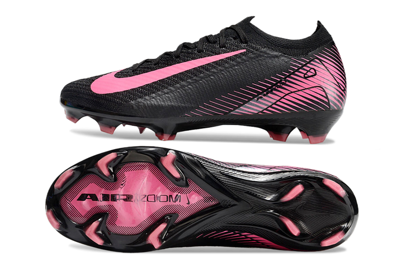 Chuteira Campo Nike Air Zoom Mercurial Vapor 16 Elite FG Preta e Rosa