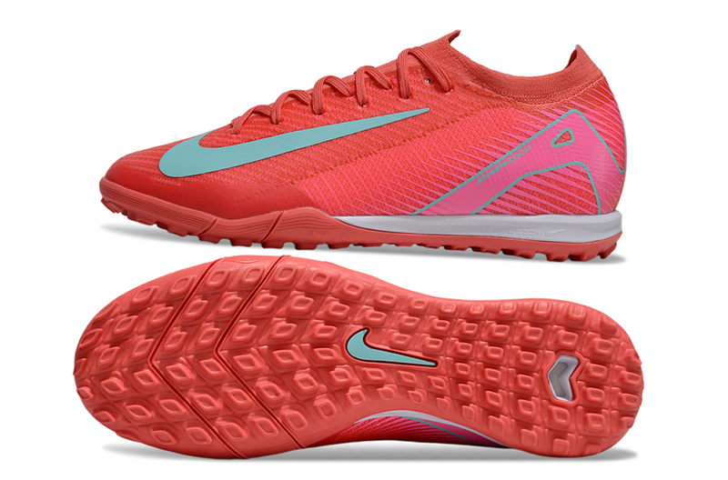 Chuteira Society Nike Air Zoom Mercurial Vapor 16 Elite TF Vermelha e Verde