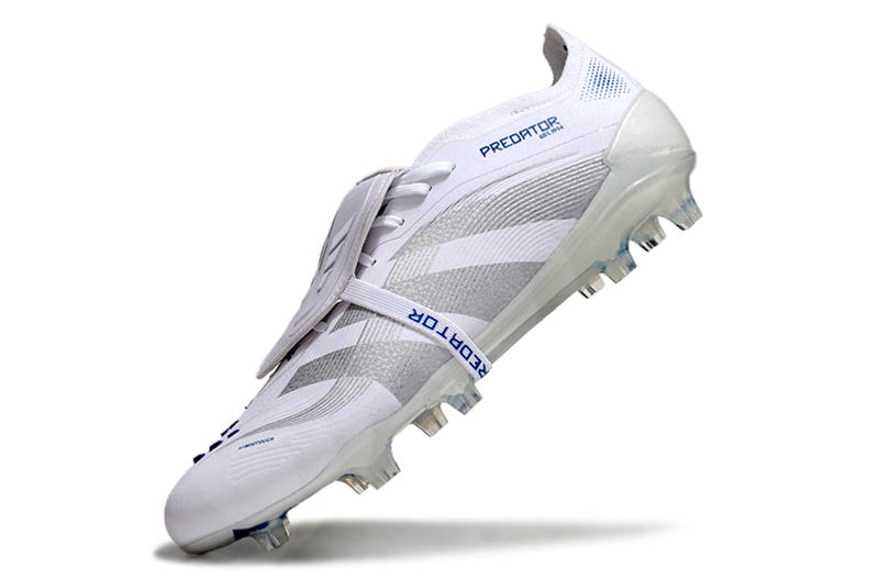 Chuteira Campo Adidas Predator FT 30 Elite FG Branca e Azul "Polar Victory"