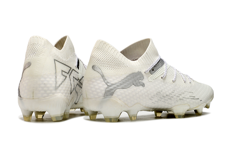 Botes de futbol Puma Future 7 FG blanc i plata "Eclipse Pack" 