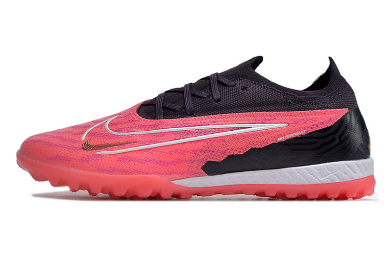 Chuteira Society Nike Phantom GX Elite TF Preto e Rosa "Generation Pack"