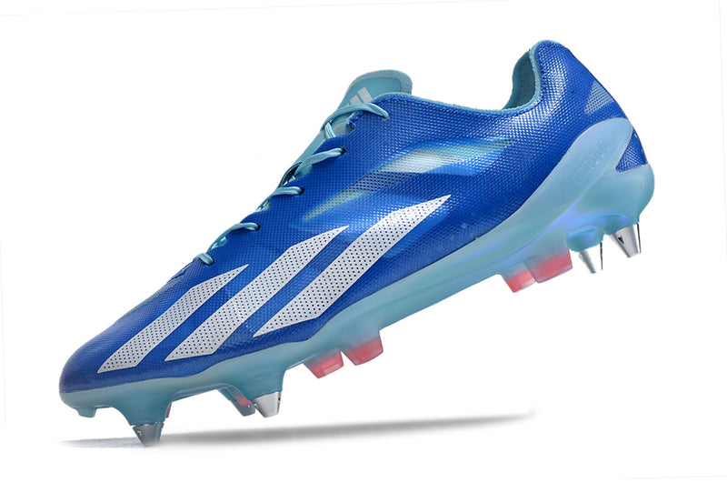 Bota de futbol Adidas X CrazyFast+ blau amb punta d'alumini "Paquet de pressa marina"