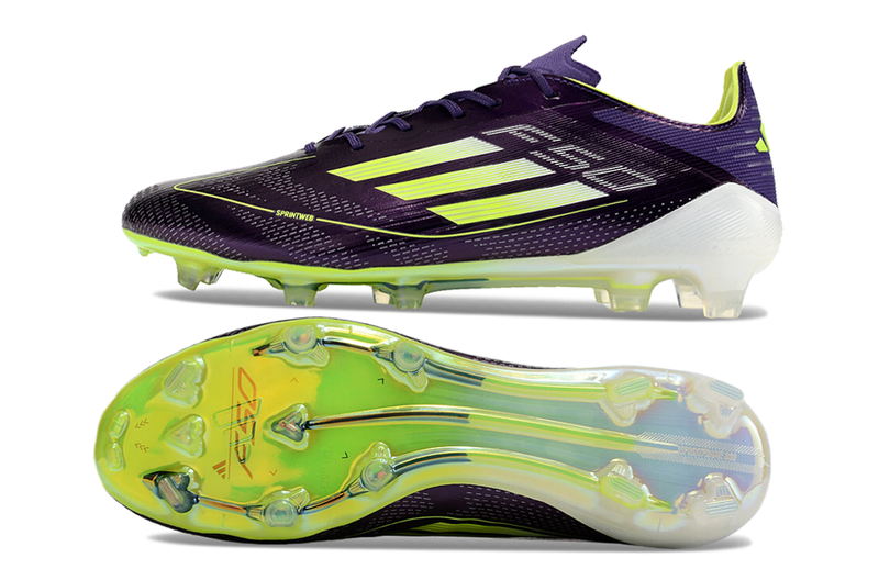 Botes de futbol Adidas F50 FG morat i verd "Fast Reborn"