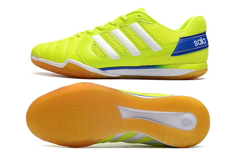 Adquira Chuteira Futsal Adidas Top Sala IC com Frete Grátis e 2 Brindes (Meia Antiderrapante + Bolsa) na Farda de Boleiro!