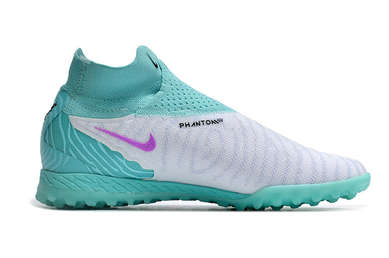 Chuteira Society Nike Phantom GX DF Elite Branca e Verde "Peak Ready Pack"