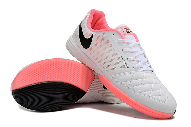 Nike Lunar Gato II IC Futsal Boot White, Pink and Black