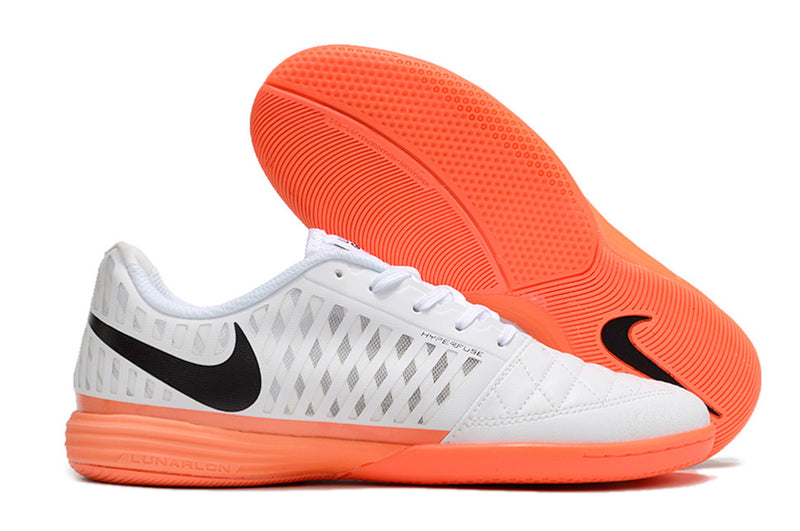 Nike Lunar Gato II IC Futsal Boot White and Orange