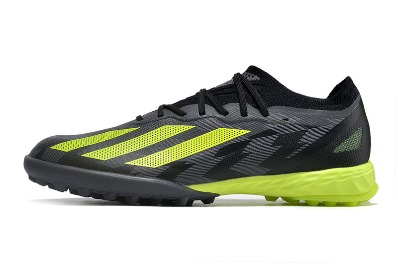 Adidas X Crazyfast.1 TF Black and Green "Crazycharged Pack" Society Football Boots