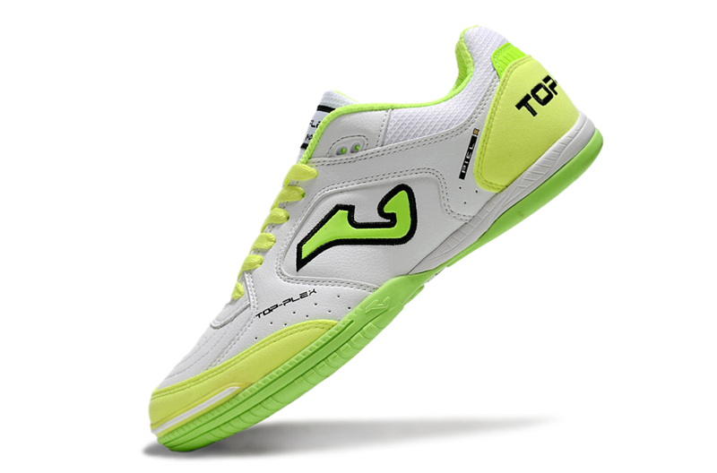 Joma Top Flex Rebound IC White and Green Futsal Boot 