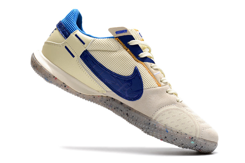 Chuteira Futsal Nike StreetGato IC Cinza, Bege e Azul