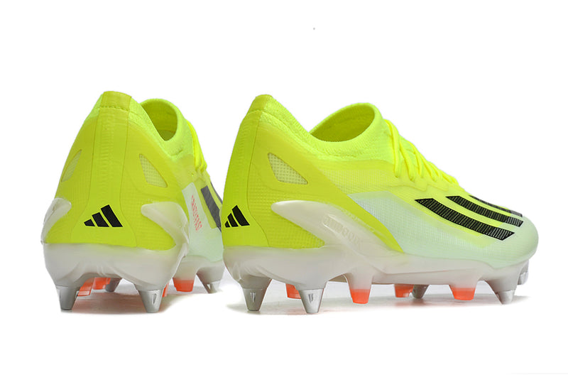 Adidas X CrazyFast.1 Green and Orange "Solar Energy Pack" Aluminum Spike Field Football Boots