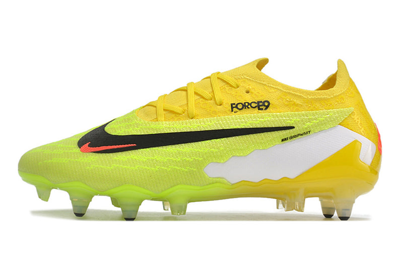 Precisão é com a Chuteira de Campo Nike Phantom GX Elite SG Amarela e Verde "Haaland" na Farda de Boleiro, Garanta a qualidade de Jogadores Profissionais!