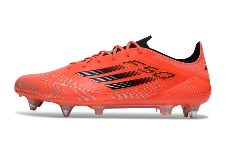 Bota de futbol Adidas F50 vermella amb punta d'alumini "Vivid Horizon" 