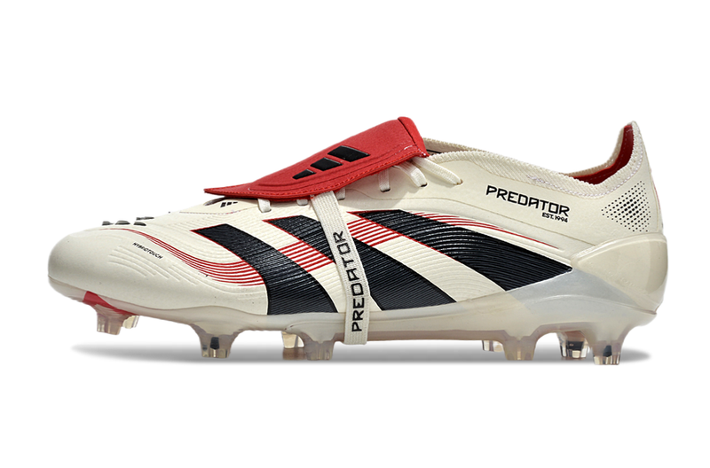 Chuteira Campo Adidas Predator FT 30 Elite FG Bege, Vermelha e Preta