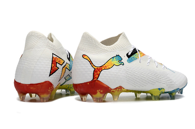 Botes de futbol Puma Future 7 FG blanc i color "Mapa de calor"