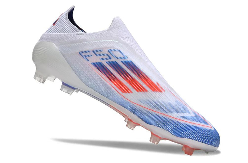 Botes de futbol Adidas F50 LL FG blanc, blau i vermell "Paquet avançat"