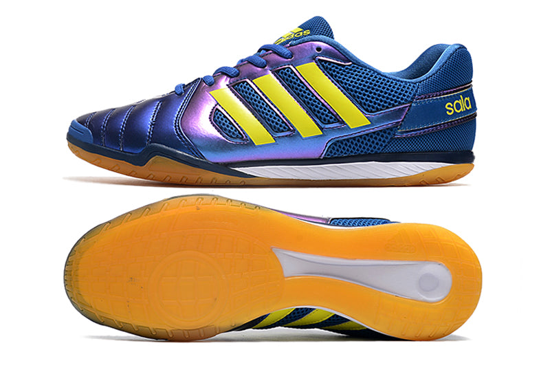 Adquira Chuteira Futsal Adidas Top Sala IC com Frete Grátis e 2 Brindes (Meia Antiderrapante + Bolsa) na Farda de Boleiro!