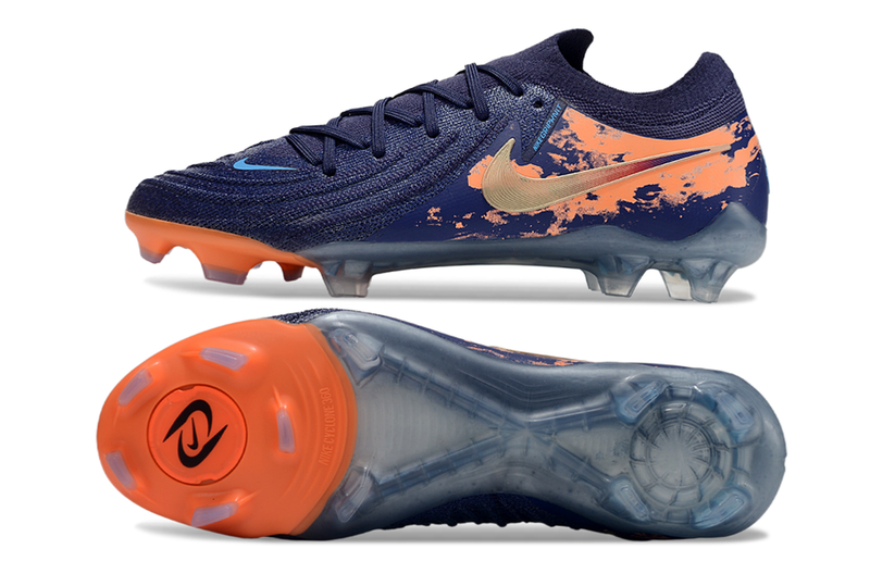 Chuteira Campo Nike Phantom GX 2 Elite FG Azul e Laranja