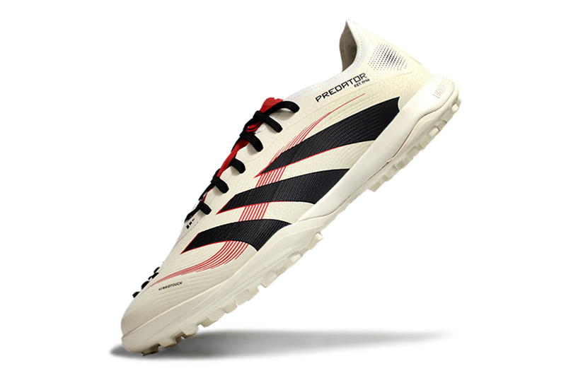 Chuteira Society Adidas Predator Elite TF Bege, Vermelha e Preta