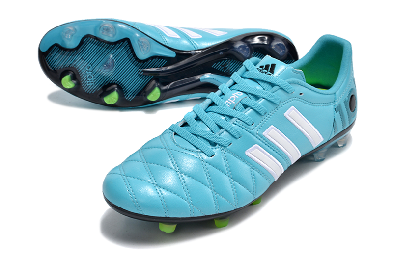 Botes de futbol Adidas AdiPure 11 Pro FG blau i blanc