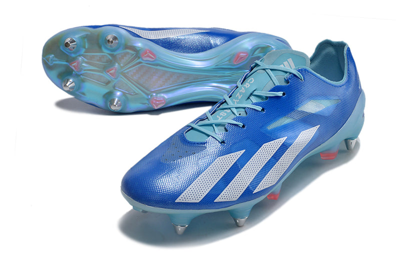 Adidas X CrazyFast+ Aluminium Spike Field Football Boots Blue "Marine Rush Pack"